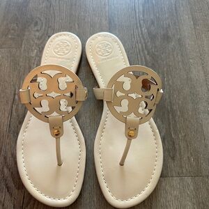Tory Burch Cream Cutout Sandals